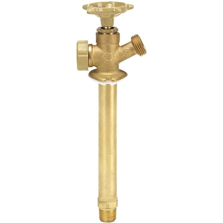 Everbilt 1/2 in. MIP and 1/2 in. SWT x 3/4 in. MHT x 6 in. Brass Anti-Siphon Frost Free Sillcock Valve VFFASPC13EB
